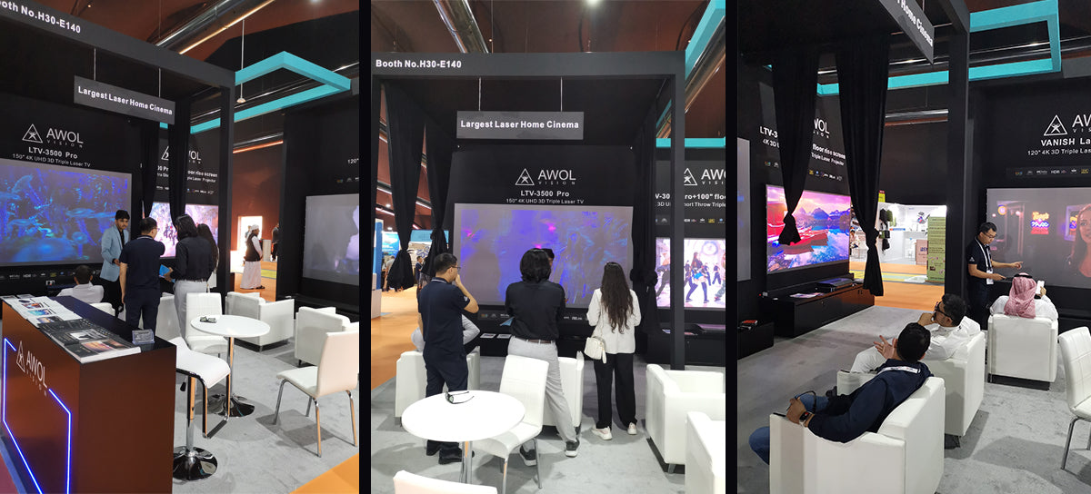 AWOL Vision Shines at GITEX Global 2023 with Groundbreaking Triple Laser Projectors