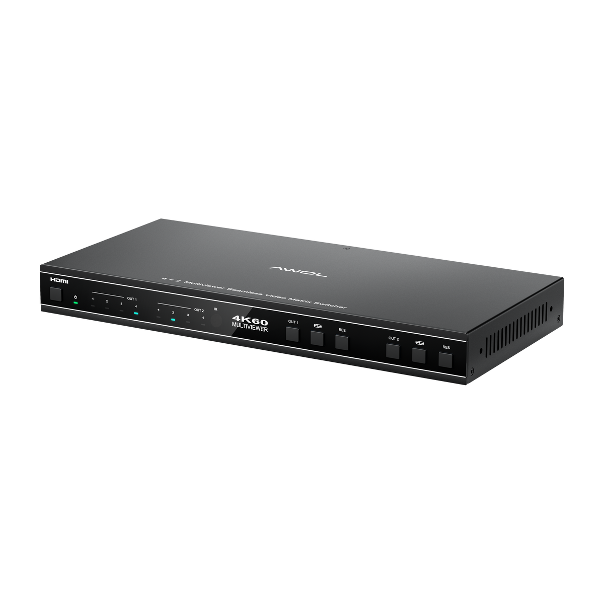 AWOL 4K60Hz 4x2 Multiviewer Seamless Video Matrix Switcher