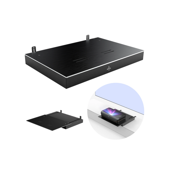 Graphically exhibits the working scene of Motorized Slider Tray.