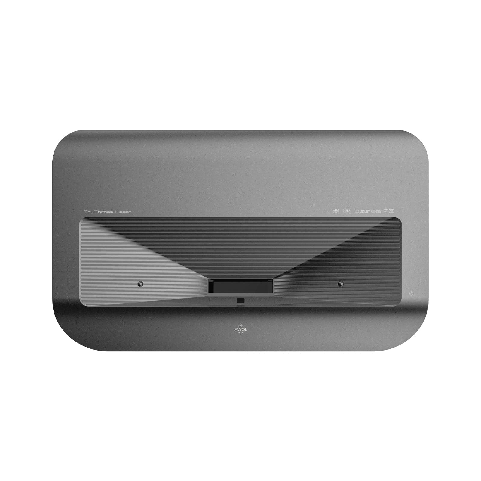 Top view of LTV-2500 4K Dolby Atmos Projector highlighting its compact and sleek design.