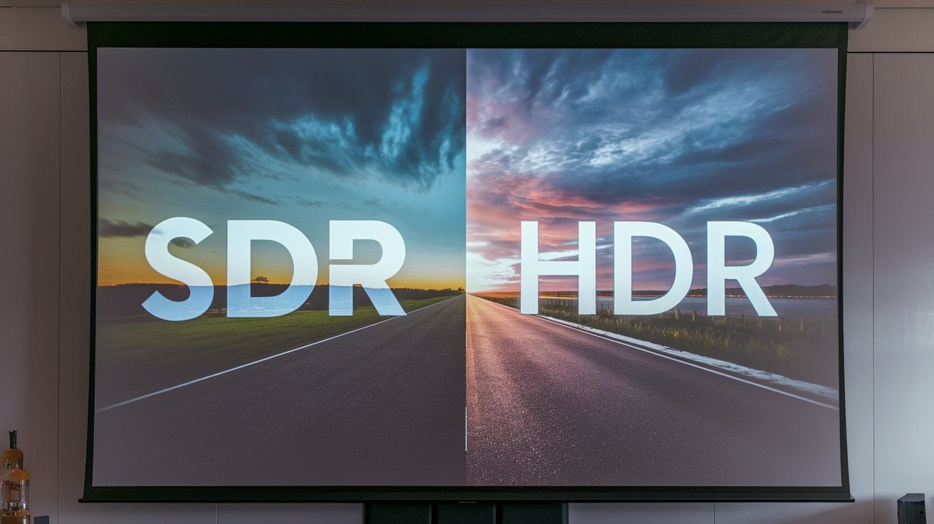 Projector contrast between SDR and HDR mood