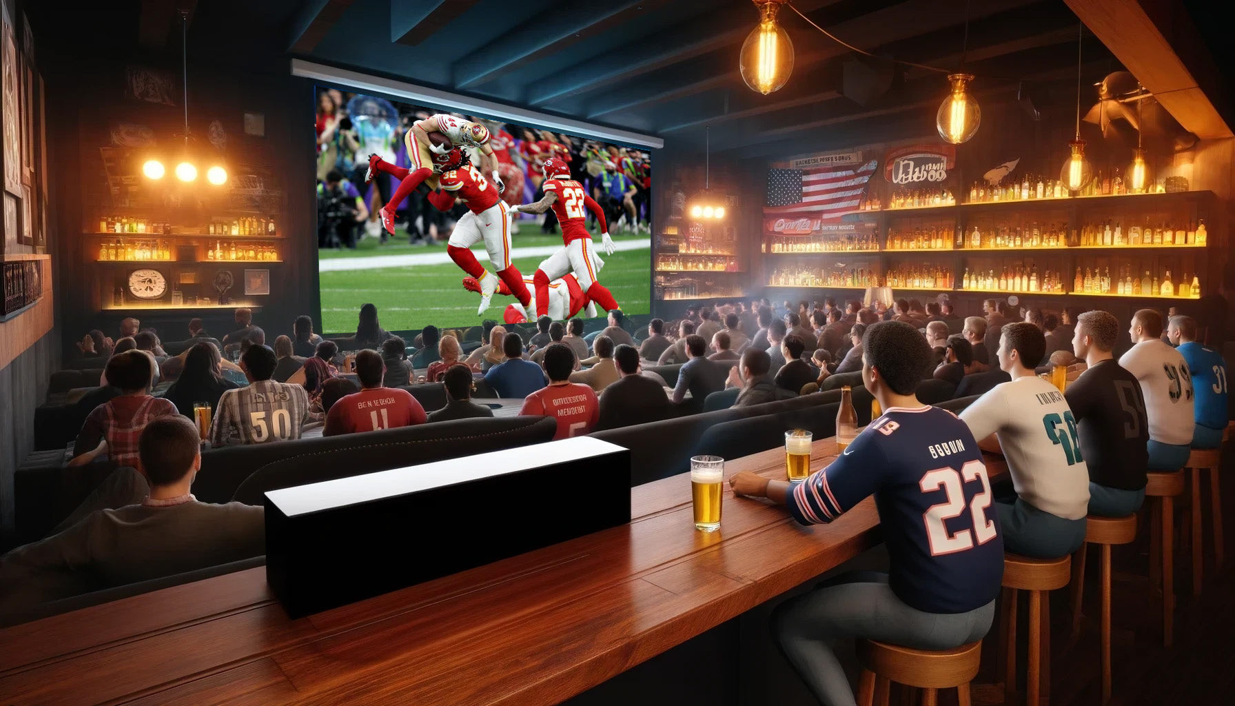 Transform Your Sports Bar with Ultra Short Throw Laser Projector