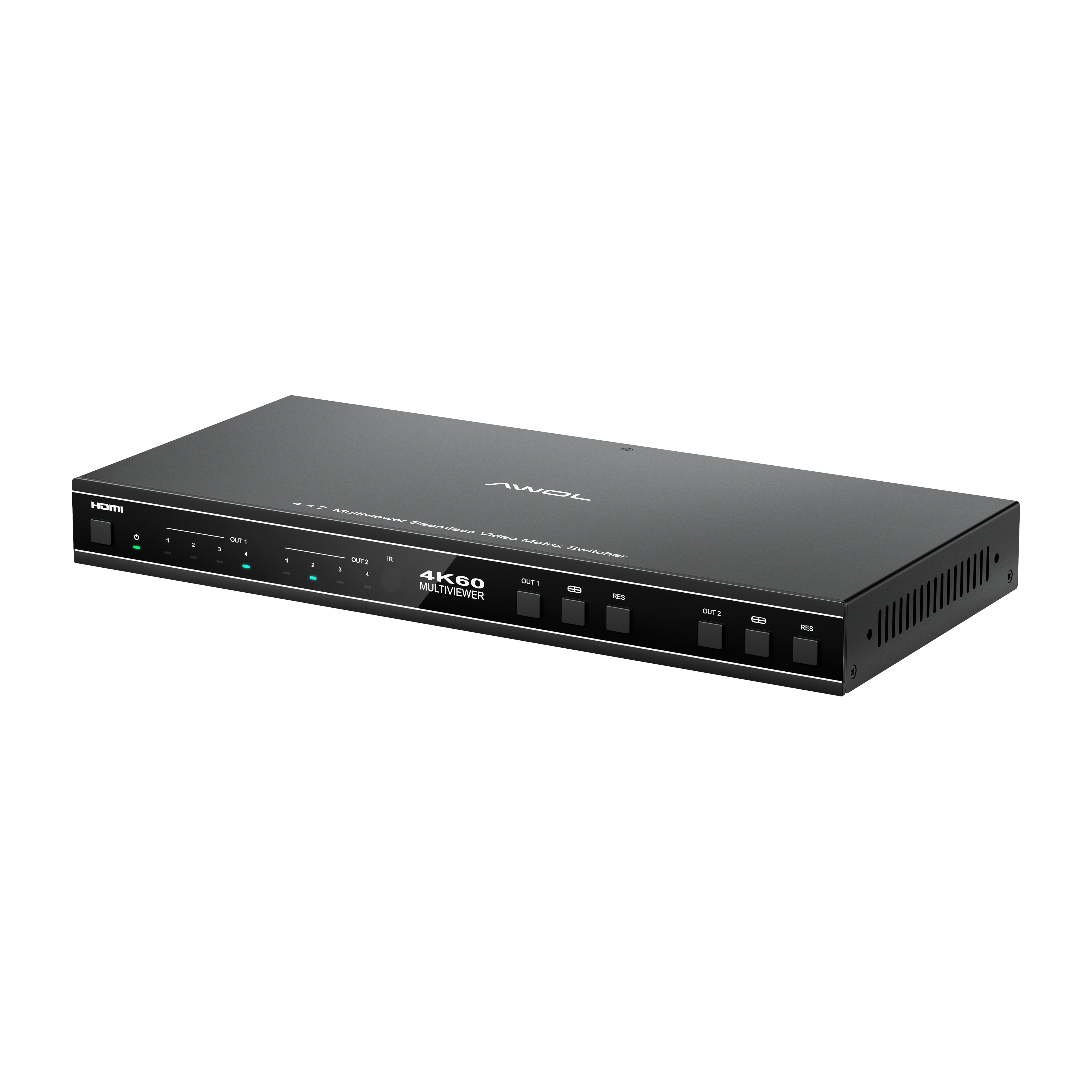 AWOL 4K60Hz 4x2 Multiviewer Seamless Video Matrix Switcher