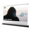 120-inch AWOL Vision Matte White Rising Projection Screen displays sharp details of a gorilla and helicopter with absolute clarity.
