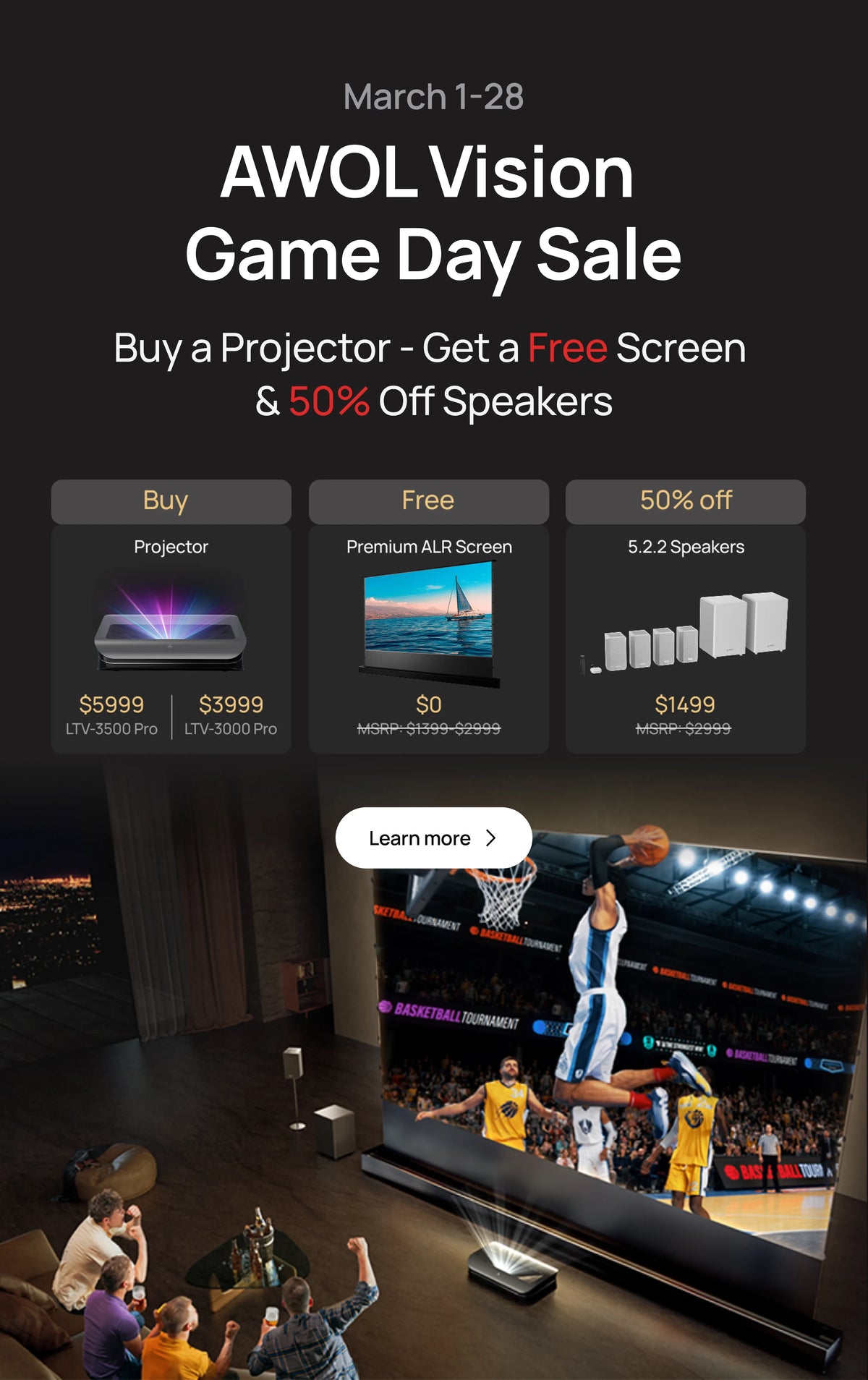 Awoll Premium Home Theater Projector | Cinematic Excellence with AWOL Vision
