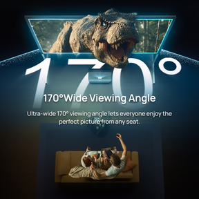 AWOL Vision outdoor portable fold matte white screen with 170° wide viewing angle for clear images from different seats.