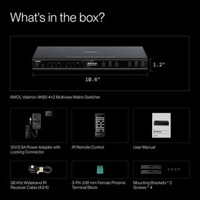 AWOL 4K60Hz 4x2 Multiviewer Seamless Video Matrix Switcher