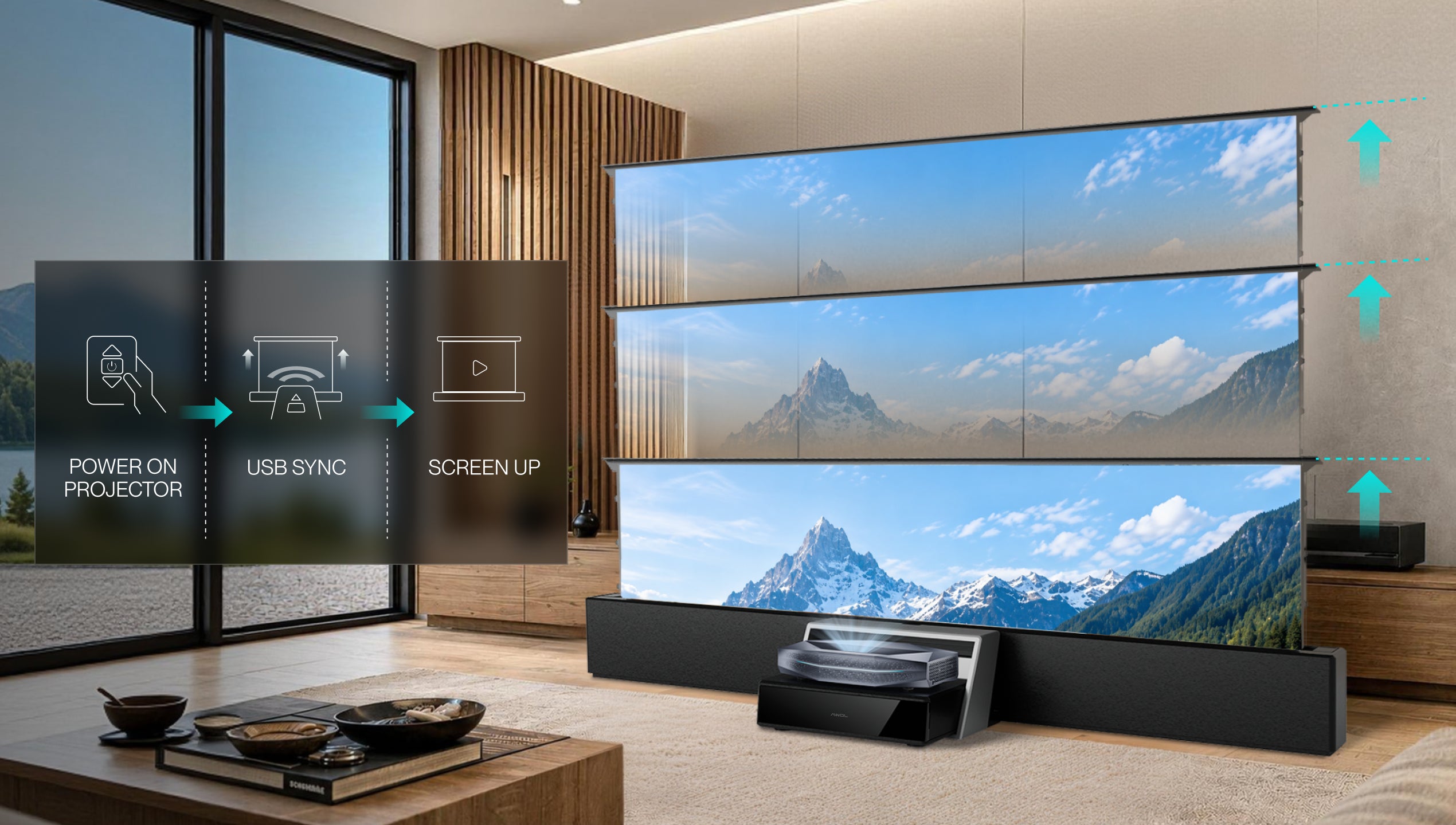 Power On. Screen Up.