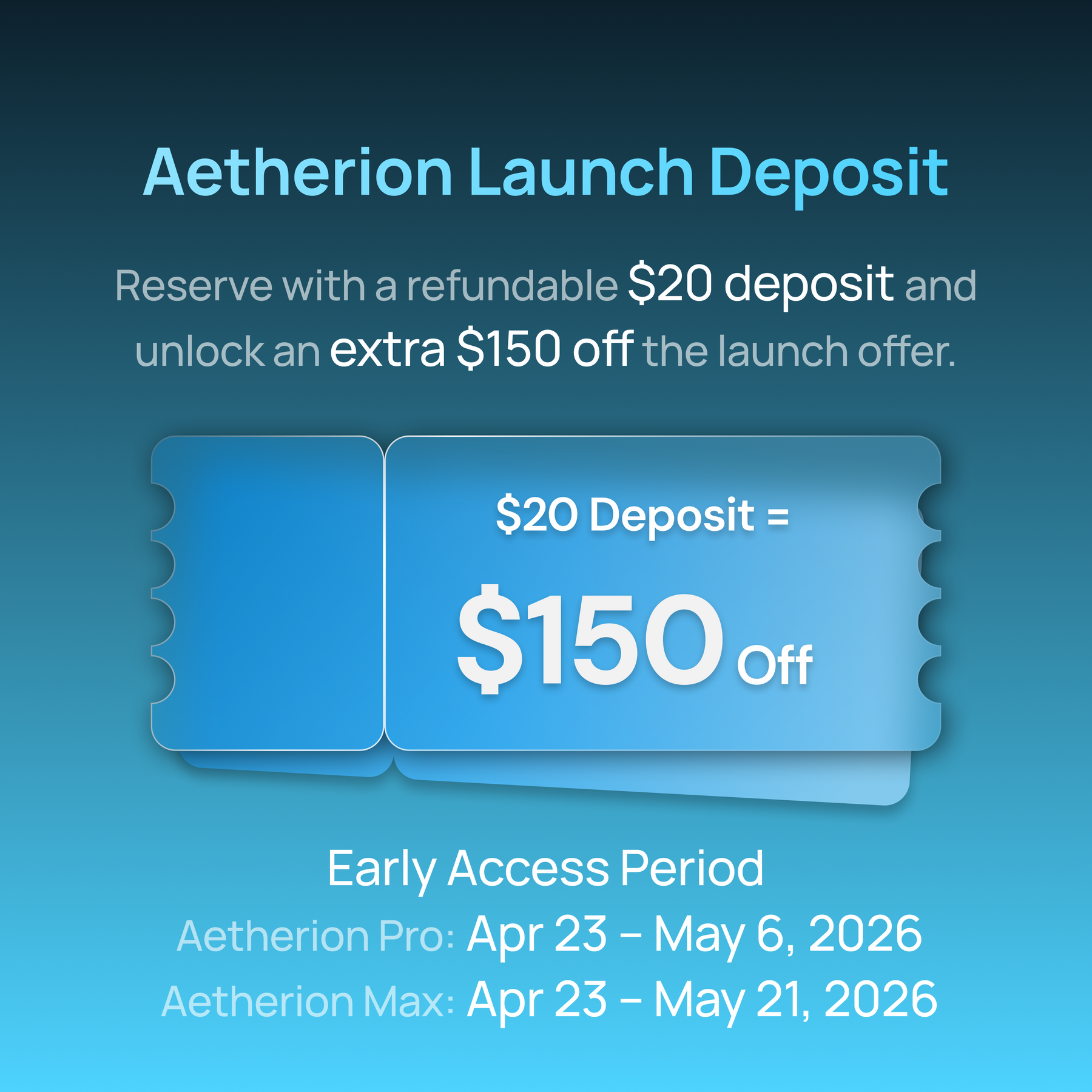 AWOL Vision Aetherion Max&Pro Launch Deposit