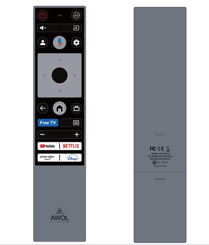 Remote Control for Aetherion Series Projector