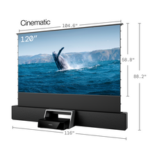 100''-130'' Cinematic ALR Motorized Floor Rising Acoustic Screen