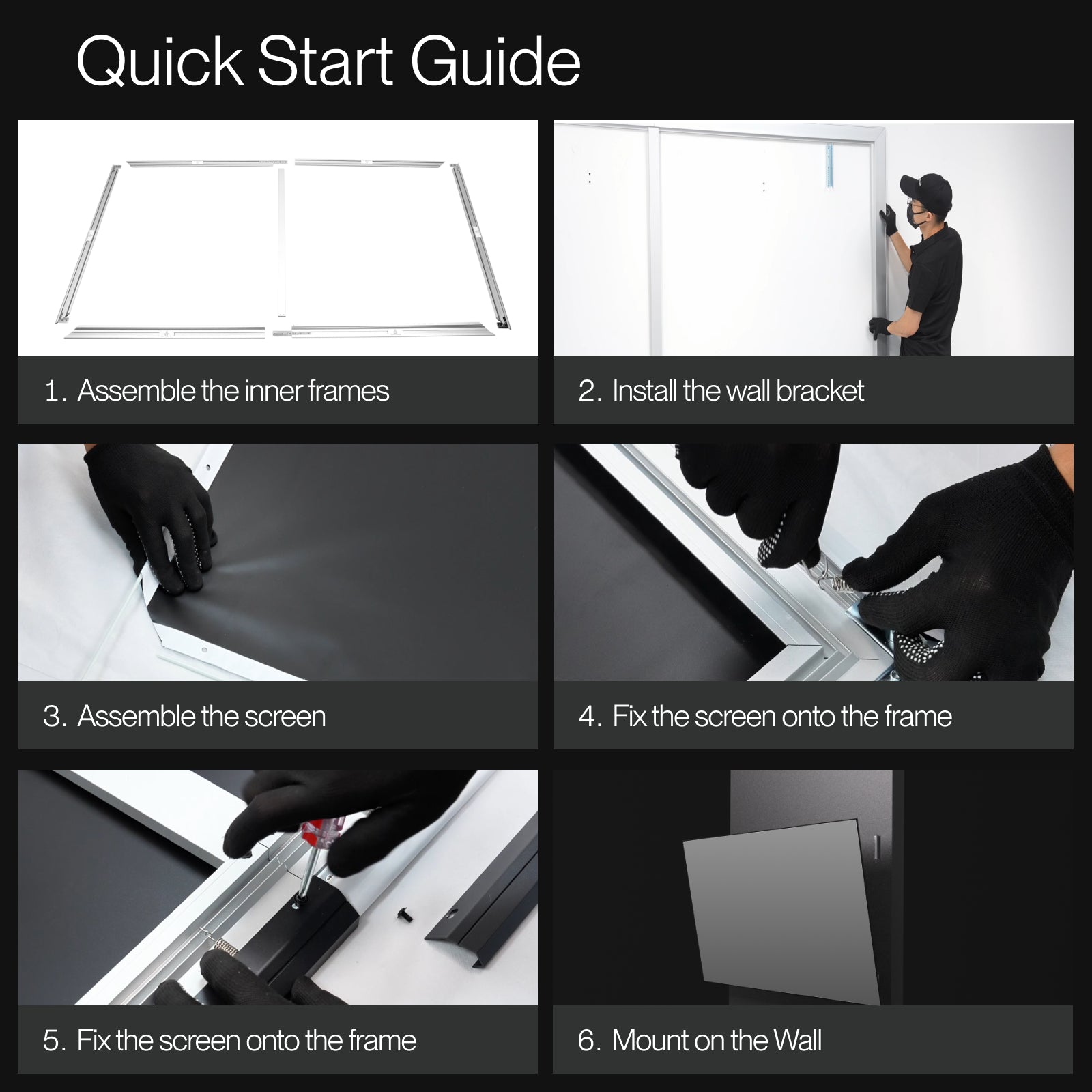 100''-200'' CineContrast Fixed Frame Soft Gray Screen