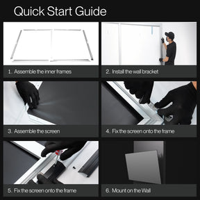 100''-200'' CineContrast Fixed Frame Soft Gray Screen