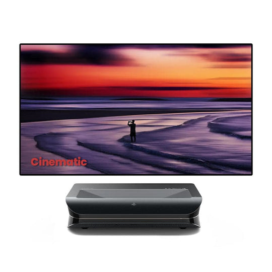 AWOL Vision LTV-3000 Pro projects a breathtaking sunset scene on a Cinematic Screen.