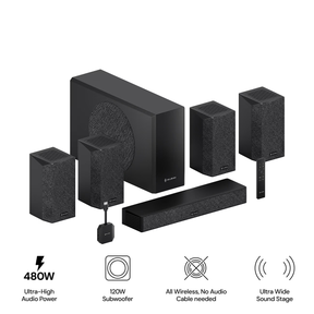 Long-Throw Projector Valerion Pro2 + AWOL Floor Rising Matte White Screen + Valerion ThunderBeat 5.1.2 Bundle