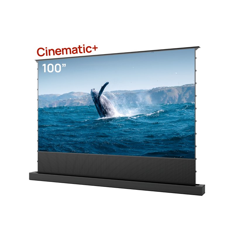 100''-130'' Cinematic ALR Motorized Floor Rising Acoustic Screen