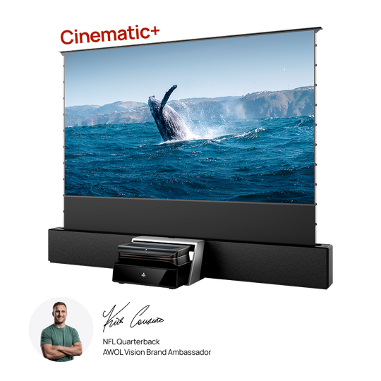 LTV-3000 Pro Plus UST RGB Station 120''-130'' AWOL Vision Acoustic ALR Floor Rising Screen Bundle