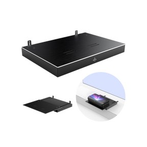 Graphically exhibits the working scene of Motorized Slider Tray. 