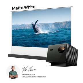 Long-Throw Projector Valerion Pro2 Plus AWOL  Floor Rising Matte White Screen Bundle