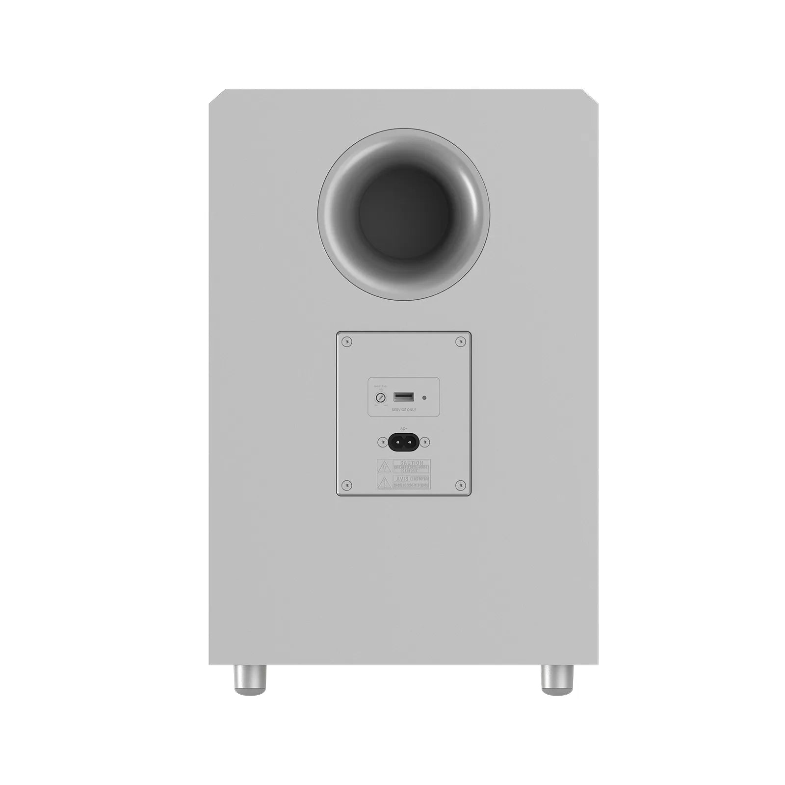 Back of AWOL ThunderBeat Surround Sound System, showcasing subwoofer port.