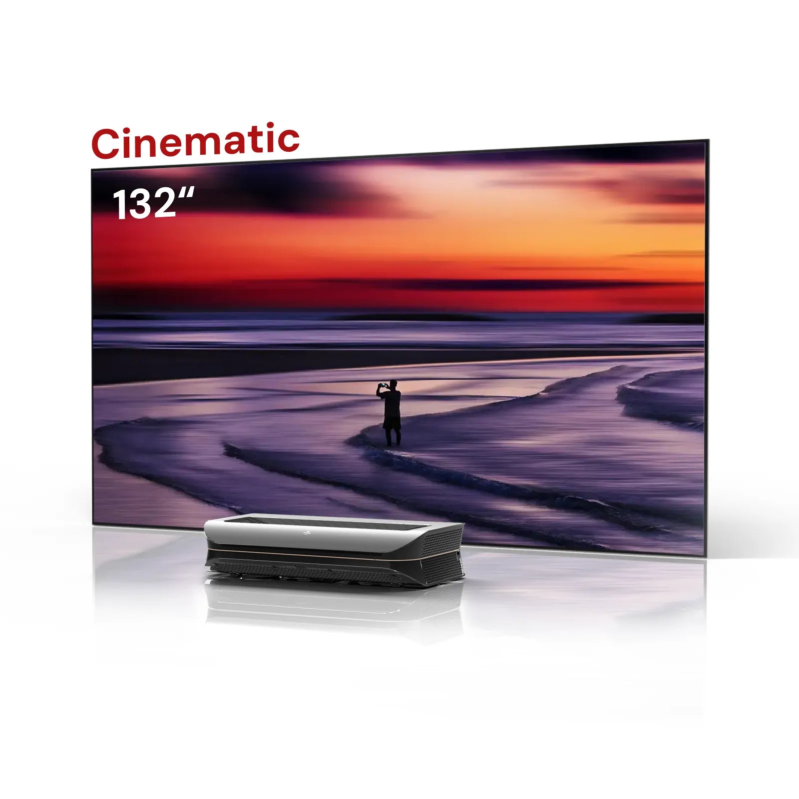 132-inch AWOL Vision Cinematic UST projector screen for large-format IMAX projector viewing.