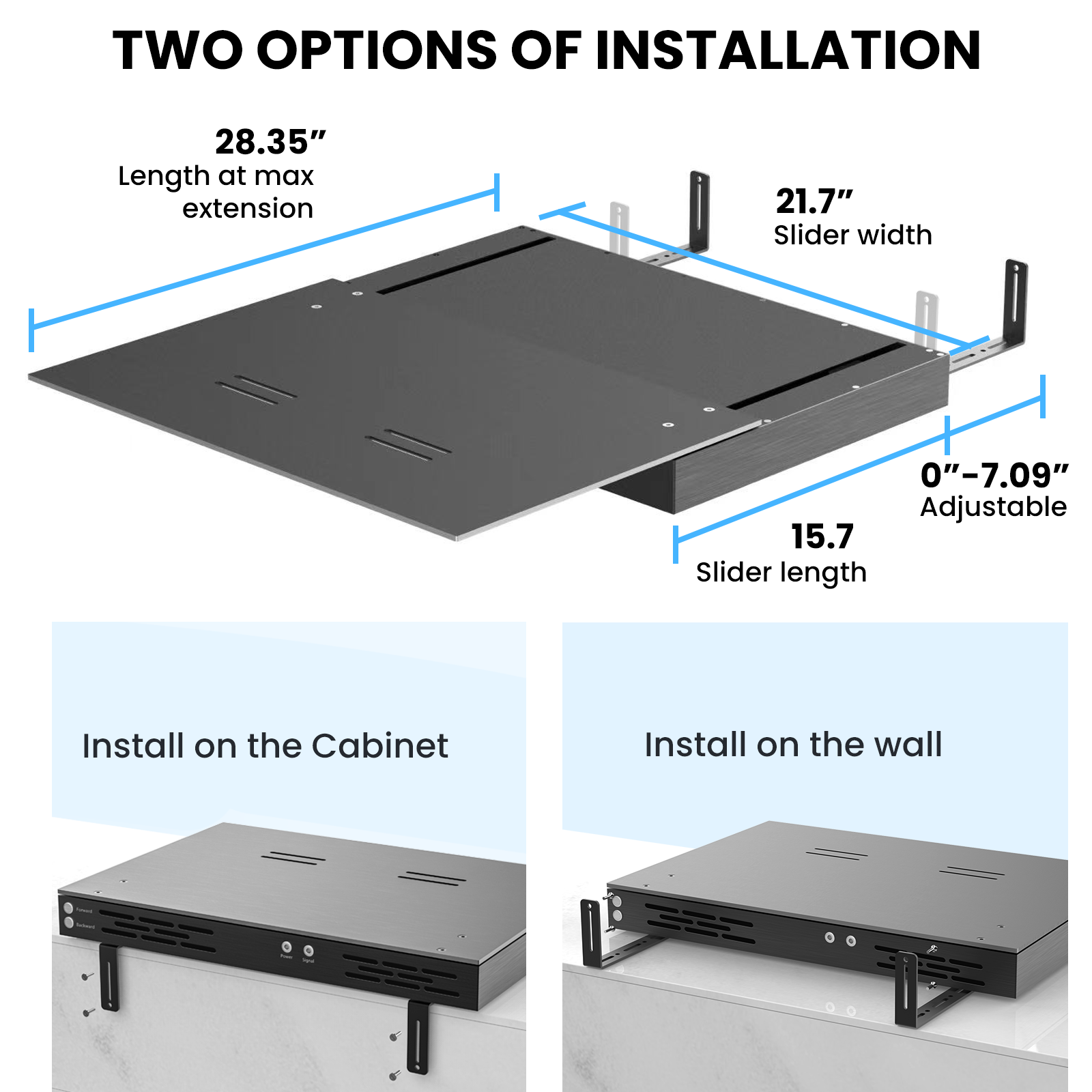 Motorized Slider Tray (Auto Extendable Shelf) 150 inch