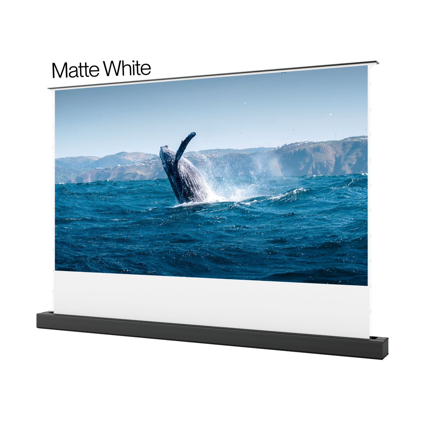 100''-120'' Matte White Motorized Floor Rising Screen