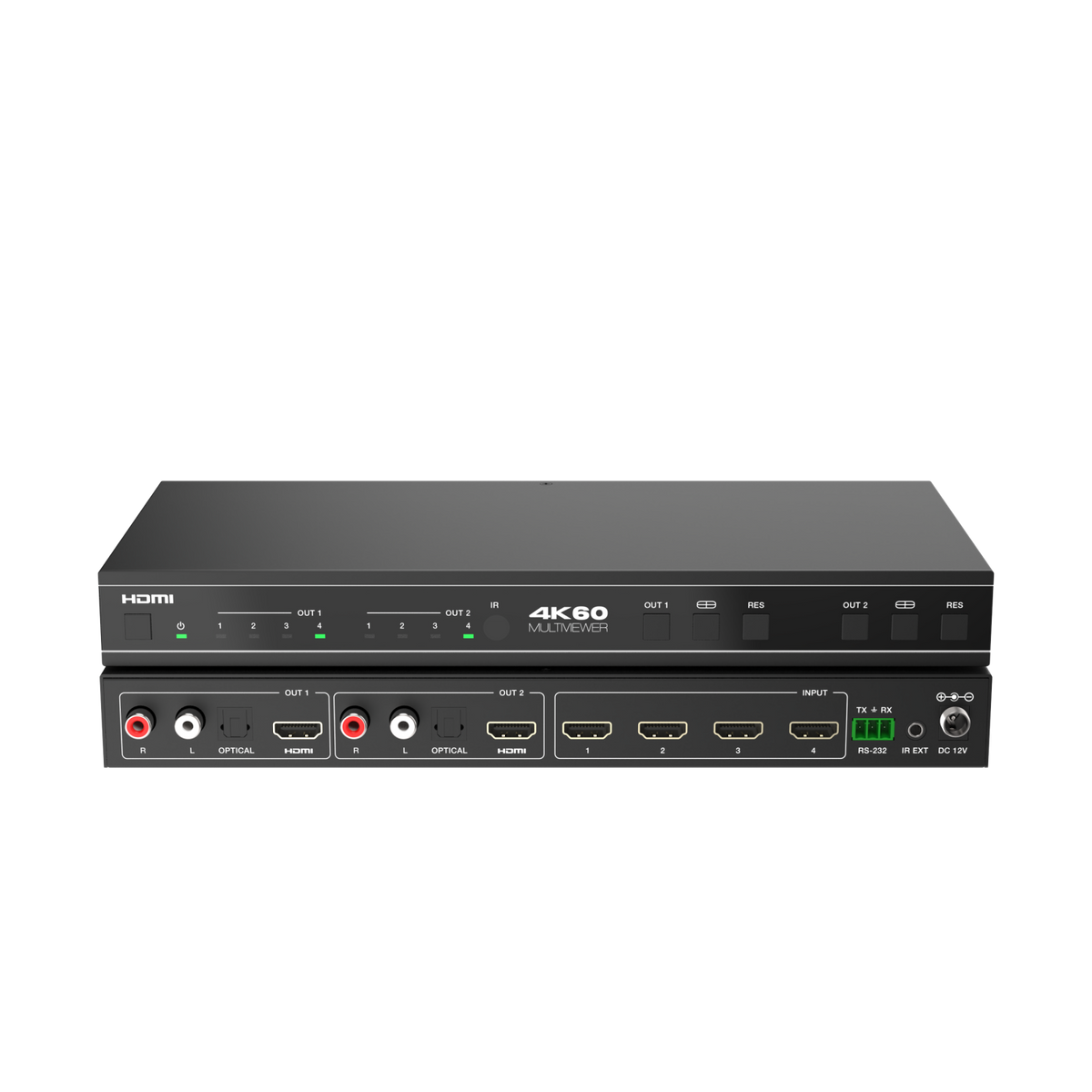 AWOL 4K60Hz 4x2 Multiviewer Seamless Video Matrix Switcher