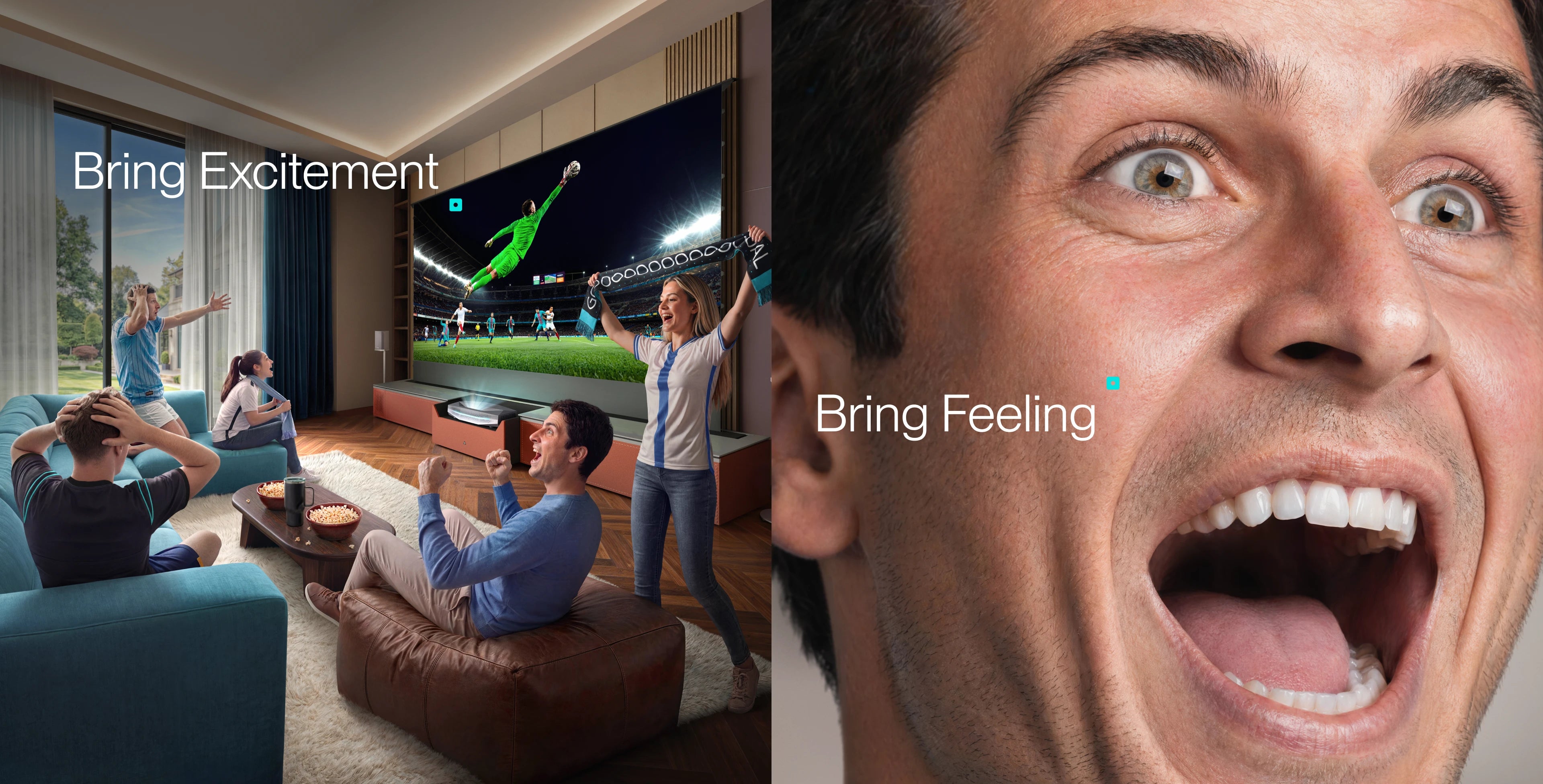 AWOL Vision sports game day setup bringing big-screen excitement and stadium-like reactions home.