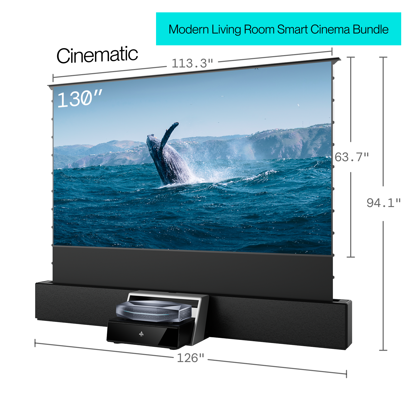 Aetherion Max Modern Living Room Smart Cinema Bundle