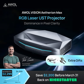AWOL VISION RGB Laser UST Projector Aetherion Max & Pro