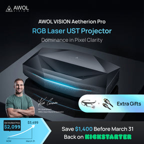 AWOL VISION RGB Laser UST Projector Aetherion Max & Pro