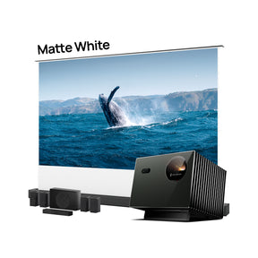 Long-Throw Projector AWOL Valerion Pro 2 + AWOL Floor Rising Matte White Screen + Valerion ThunderBeat 5.1.2 Bundle